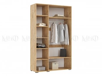 Шкаф 1350 мм Ирис с антресолью, крафт/графит (Миф) в Югорске - yugorsk.mebel-e96.ru