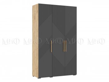 Шкаф 1350 мм Ирис с антресолью, крафт/графит (Миф) в Югорске - yugorsk.mebel-e96.ru