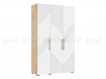 Шкаф 1350 мм Ирис с антресолью, крафт/белый (Миф) в Югорске - yugorsk.mebel-e96.ru