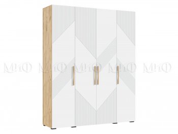 Шкаф 1800 мм Ирис с антресолью крафт/белый (Миф) в Югорске - yugorsk.mebel-e96.ru