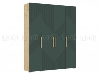 Шкаф 1800 мм Ирис с антресолью крафт/грин (Миф) в Югорске - yugorsk.mebel-e96.ru