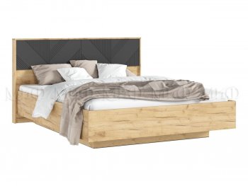 Кровать парящая Ирис крафт/графит с подсветкой (Миф) в Югорске - yugorsk.mebel-e96.ru