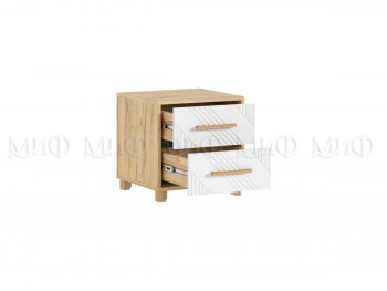 Тумба прикроватная Ирис крафт/белый, 2 шт (Миф) в Югорске - yugorsk.mebel-e96.ru