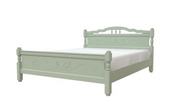 Кровать из массива Карина-5 Зеленый самшит (БМ) в Югорске - yugorsk.mebel-e96.ru