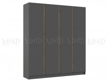 Шкаф 2000 мм 4-х ств. Келвин графит  (Миф) в Югорске - yugorsk.mebel-e96.ru