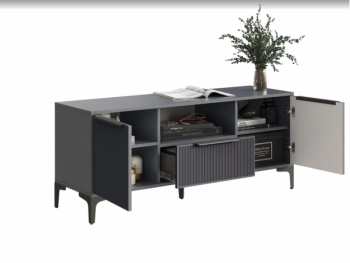 Тумба ТВ на 1350 Кимберли графит (Handis) в Югорске - yugorsk.mebel-e96.ru