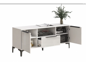 Тумба ТВ на 1350 Кимберли белый (Handis) в Югорске - yugorsk.mebel-e96.ru