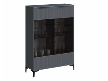 Шкаф со стеклом Кимберли графит (Handis) в Югорске - yugorsk.mebel-e96.ru