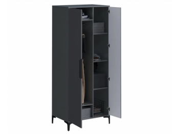 Шкаф 800 мм 2-створчатый Кимберли графит (Handis) в Югорске - yugorsk.mebel-e96.ru