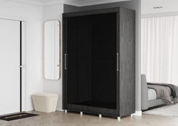 Шкаф-купе 1500 мм Комфорт BLACK EDITION (Стиль) в Югорске - yugorsk.mebel-e96.ru