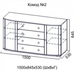 Комод №2 (1500) SV-Мебель в Югорске - yugorsk.mebel-e96.ru