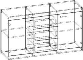 Комод Соната КС-1500 (Дуб сонома/Дуб сакраменто) в Югорске - yugorsk.mebel-e96.ru