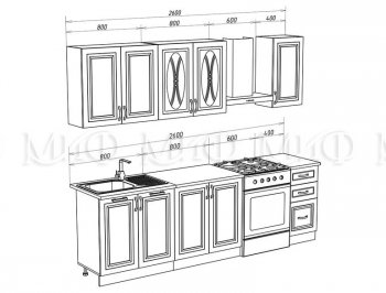 Кухонный гарнитур Констанция 2000 мм Сандал (Миф) в Югорске - yugorsk.mebel-e96.ru