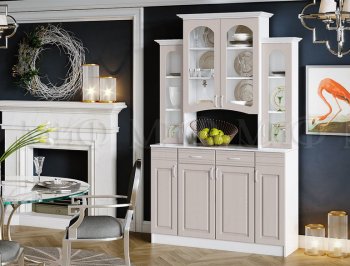 Буфет Констанция 4-х створчатый Мускат (Миф) в Югорске - yugorsk.mebel-e96.ru