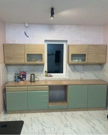 Кухонный гарнитур 3000 мм Кремона фисташка (Росток) в Югорске - yugorsk.mebel-e96.ru