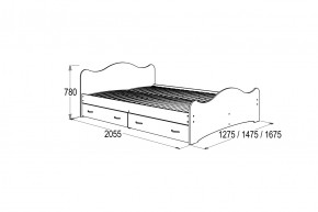 Кровать-7 двойная с 2-мя ящиками (1200*2000) в Югорске - yugorsk.mebel-e96.ru