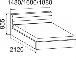 Кровать Альба с подъемным механизмом 1400*2000 в Югорске - yugorsk.mebel-e96.ru