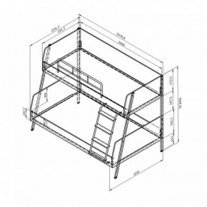 Кровать двухъярусная Дельта Лофт-20.02.04 Белый в Югорске - yugorsk.mebel-e96.ru