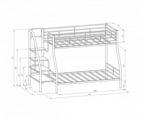 Кровать двухъярусная Толедо-1 Черный/Венге в Югорске - yugorsk.mebel-e96.ru