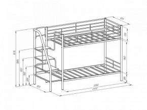 Кровать двухъярусная Толедо Черный/Венге в Югорске - yugorsk.mebel-e96.ru