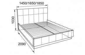 Кровать Локарно с латами 1400*2000 в Югорске - yugorsk.mebel-e96.ru