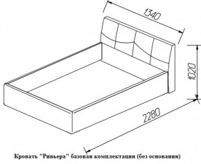 Кровать Ривьера (Белый) (МЛК) в Югорске - yugorsk.mebel-e96.ru