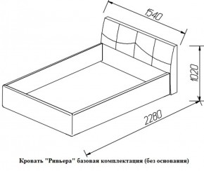 Кровать с ПМ Ривьера Белый (МЛК) в Югорске - yugorsk.mebel-e96.ru