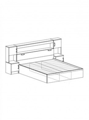 Кровать с прикроватным блоком КР 552 (МС Бася) в Югорске - yugorsk.mebel-e96.ru | фото