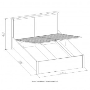 Кровать Шерлок с ПМ 1400 орех 1400*2000 в Югорске - yugorsk.mebel-e96.ru