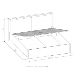 Кровать Шерлок с ПМ 1400 ясень анкор светлый 1600*2000 в Югорске - yugorsk.mebel-e96.ru