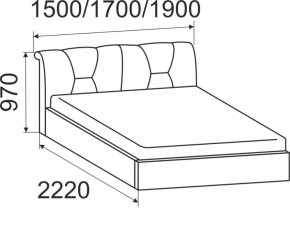 Кровать Соната с подъемным механизмом 1600*2000 в Югорске - yugorsk.mebel-e96.ru