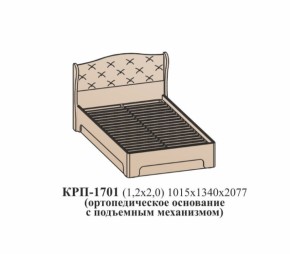 Кровать ЭЙМИ с подъемным механизмом КРП-1701 Бодега белая/патина серебро (1200х2000) в Югорске - yugorsk.mebel-e96.ru | фото