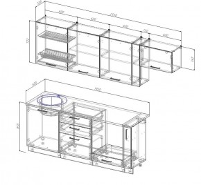 Кухонный гарнитур Лада 2550 в Югорске - yugorsk.mebel-e96.ru