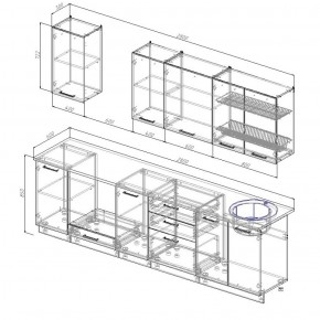 Кухонный гарнитур Лада 2800 в Югорске - yugorsk.mebel-e96.ru