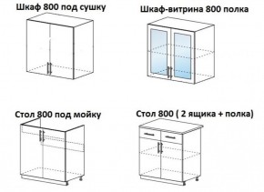 Кухонный гарнитур Лиза-1 (1600) МиФ в Югорске - yugorsk.mebel-e96.ru