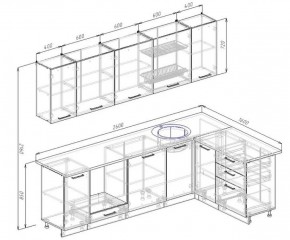 Кухонный гарнитур угловой Антрацит 2600х1600 в Югорске - yugorsk.mebel-e96.ru