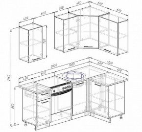 Кухонный гарнитур угловой Бланка 2000х1200 в Югорске - yugorsk.mebel-e96.ru