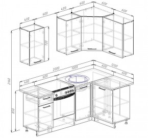 Кухонный гарнитур угловой Вегас 2000*1200 в Югорске - yugorsk.mebel-e96.ru