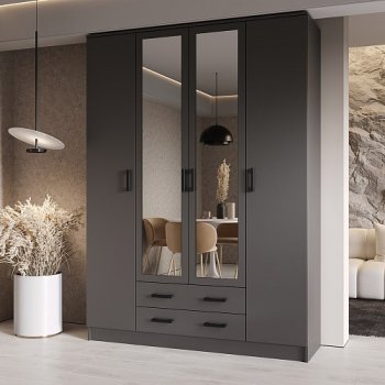 Шкаф Квадро 1600 мм Графит (Эра) в Югорске - yugorsk.mebel-e96.ru