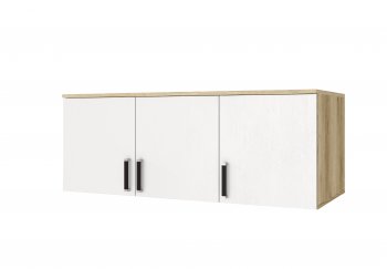 Шкаф Лагуна с антресолью делано/белый (Текс) в Югорске - yugorsk.mebel-e96.ru