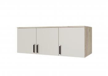 Шкаф Лагуна с антресолью крафт серый/кашемир (Текс) в Югорске - yugorsk.mebel-e96.ru