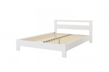 Кровать из массива Лана Белый Античный (БМ) в Югорске - yugorsk.mebel-e96.ru