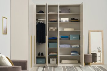 Гардеробная/шкаф 2200*1706 мм Ларго №3 Кашемир (Миф) в Югорске - yugorsk.mebel-e96.ru