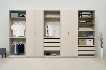 Гардеробная/шкаф 4000 мм Ларго №4 Кашемир (Миф) в Югорске - yugorsk.mebel-e96.ru