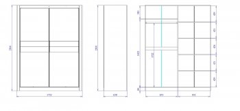 Шкаф-купе 1750 мм 2-х дверный Лацио (СБК) в Югорске - yugorsk.mebel-e96.ru
