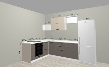 Угловой кухонный гарнитур Санвут 1516х2100 мм в Югорске - yugorsk.mebel-e96.ru
