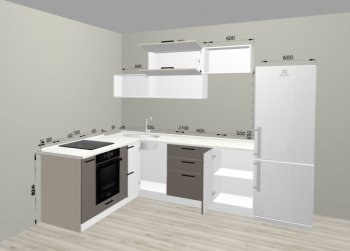 Угловой кухонный гарнитур Санвут 1516х2100 мм в Югорске - yugorsk.mebel-e96.ru