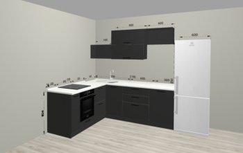 Угловой кухонный гарнитур Санвут 1516х2100 мм в Югорске - yugorsk.mebel-e96.ru
