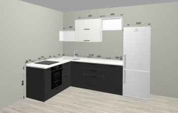 Угловой кухонный гарнитур Санвут 1516х2100 мм в Югорске - yugorsk.mebel-e96.ru