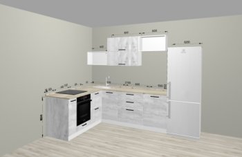 Угловой кухонный гарнитур Санвут 1516х2100 мм в Югорске - yugorsk.mebel-e96.ru